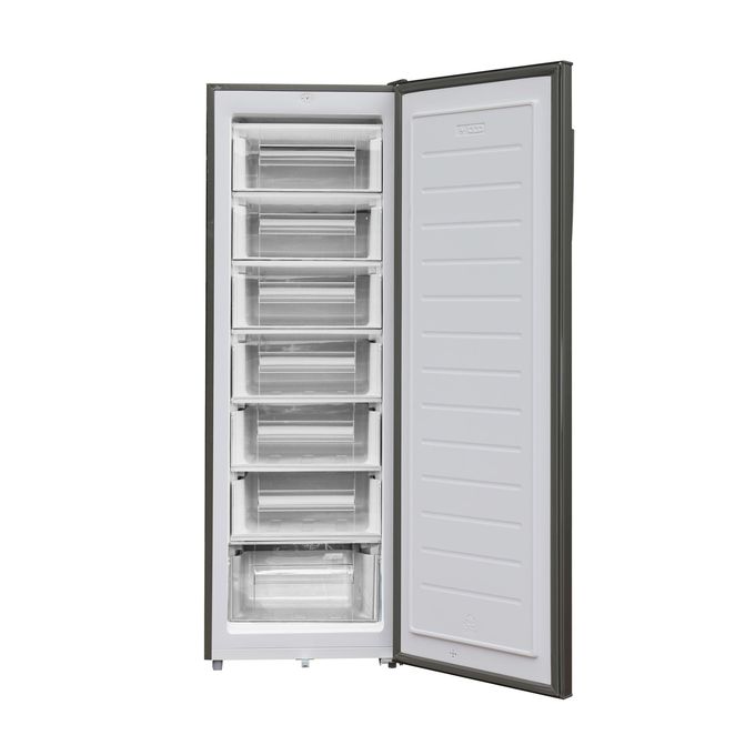 SMART TECHNOLOGY Congélateur Vertical 7 Tiroirs 350L (STCD-355H) - Gris / Avec grille à l'arrière - Garantie 03 Mois
