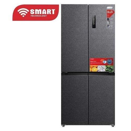 SMART TECHNOLOGY Réfrigérateur Combiné Américain 4 Battants NOFRST INVT SMART 518L (STCB-600M)-Gris / / Garantie 03 Mois