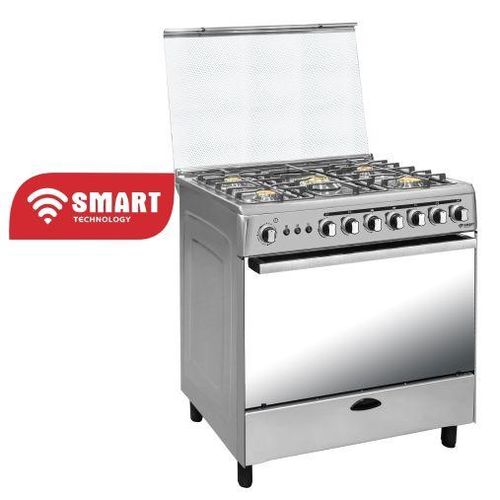 SMART TECHNOLOGY Cuisinière Couleur Silver 5 Feux Automatique Avec FOUR 90x60 Smart (STC-9060SC)-Garantie 3 Mois