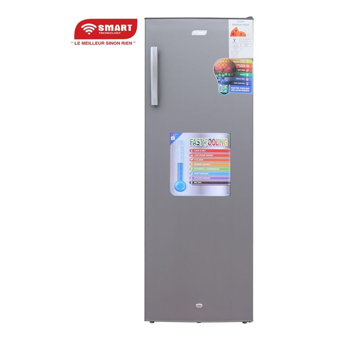 SMART TECHNOLOGY Congélateur Vertical 7 Tiroirs 350L (STCD-355H) - Gris / Avec grille à l'arrière - Garantie 03 Mois