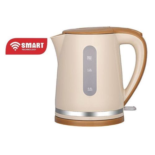 SMART TECHNOLOGY Bouilloire Électrique (STPE-251U) - Boîtier en Plastique Léger et Robuste - 1.7 Litres- 2200W - Couleur Beige -