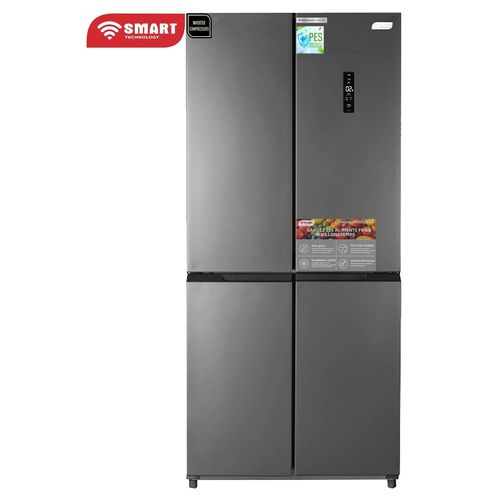 SMART TECHNOLOGY Réfrigérateur ProSmart Inverter 4 Battants NOFRST 442L (STR-677NFH)-Gris- Garantie 03 Mois