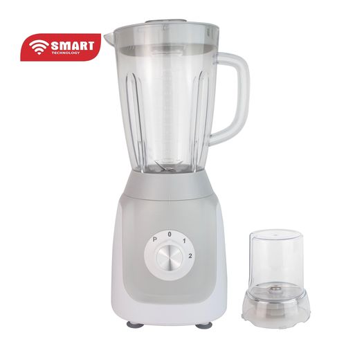SMART TECHNOLOGY Blender Incassable STPE-2020ILW - 350 W – 1.5 Litres Mélangeur 2 En 1 Avec Broyeur- Blanc